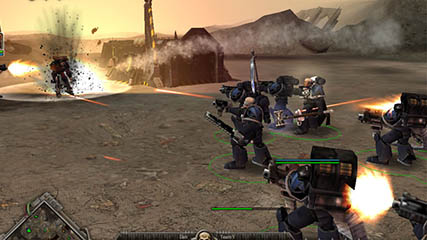 An SSX Space Marine Squad Destroys an Enemy Unit