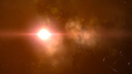 Coral formations floating spookily in some dust