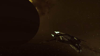 Darker sepia toned lighting due to an Incursion event