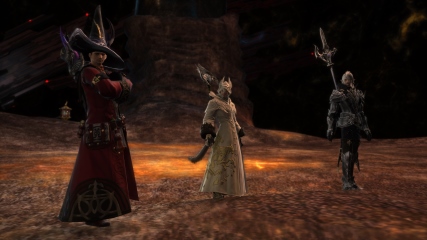 Anubis, Isileth and M.Steiner celebrate our first kill of Twintania!
