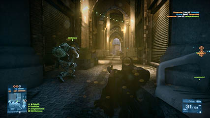 Making our way down the alley