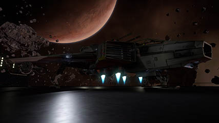 MS landing his Hornet on Dying Star Free Flight