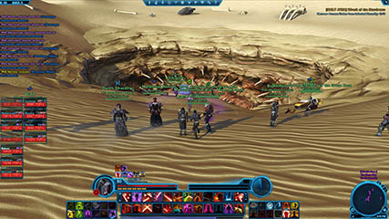 Syn'n, Eeks & MS gathering at the Sarlacc Pit with an OPs group to summon a world boss [Rakghoul Plague Event]