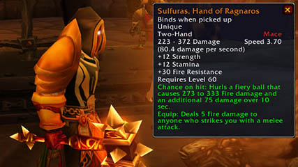 QD & his Sulfuras. First guild legendary